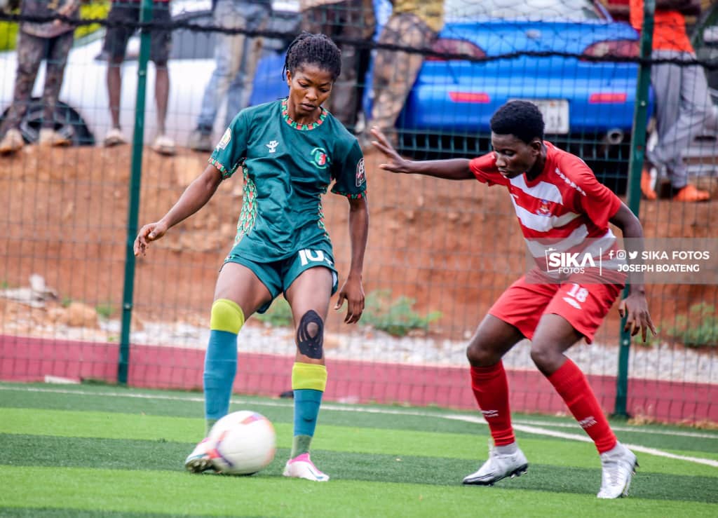 HASSACAS LADIES RIDE OVER KUMASI SPORTS ACADEMY IN A KEENLY CONTEST. 