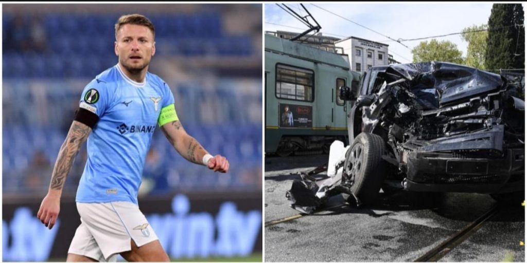 Lazio’s Immobile suffers rib and back injuries in car crash, says club