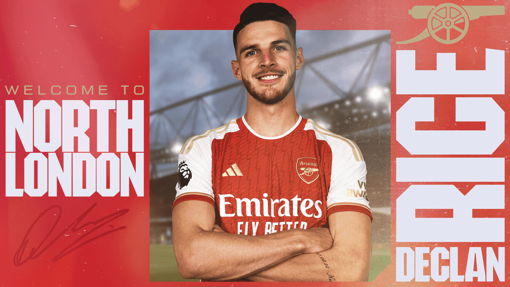 DECLAN RICE JOINS ARSENAL ON CLUB RECORD DEAL FOR £105M