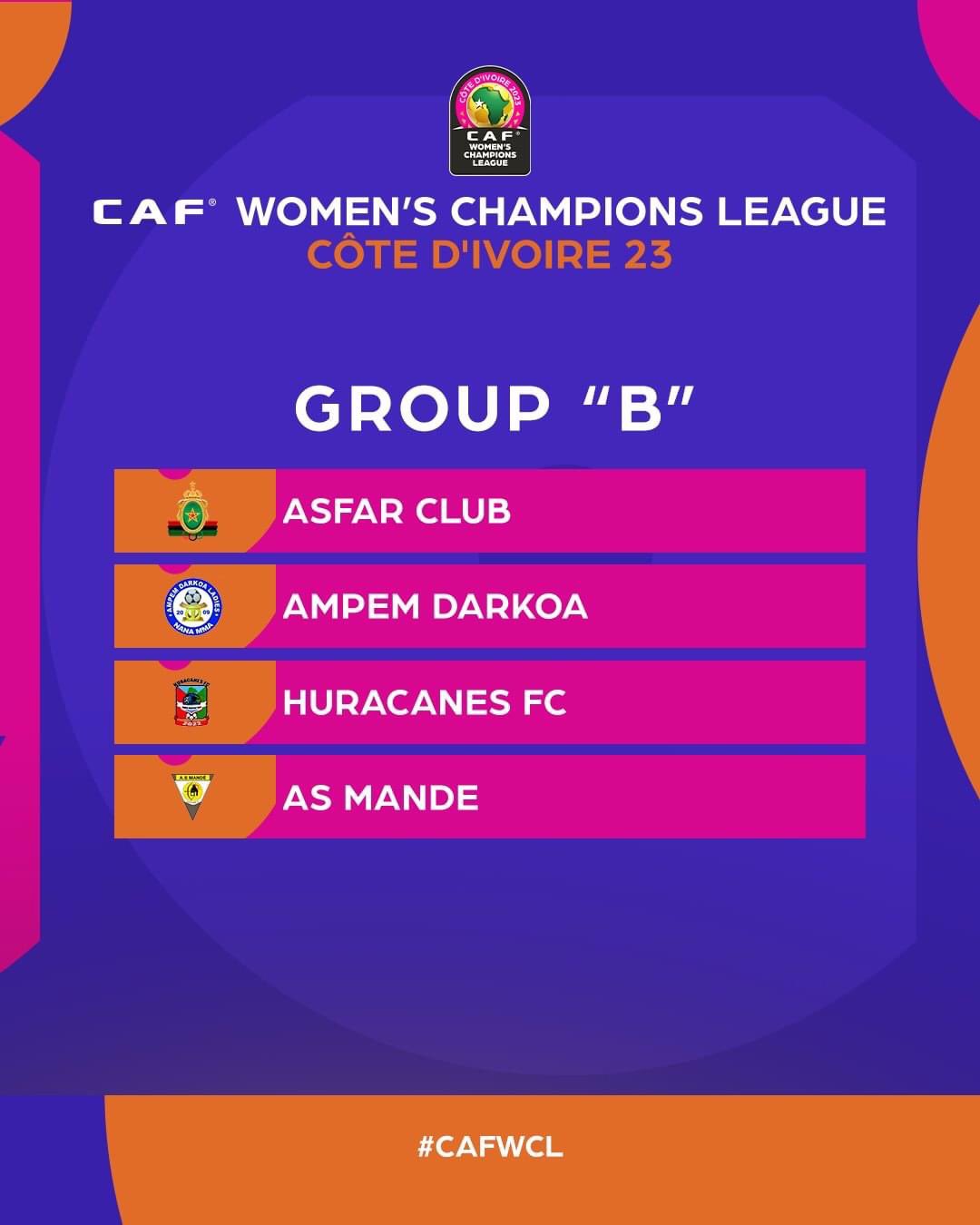 Ampem Darkoa Ladies Paired In Group B Of CAF Women’s Champions League