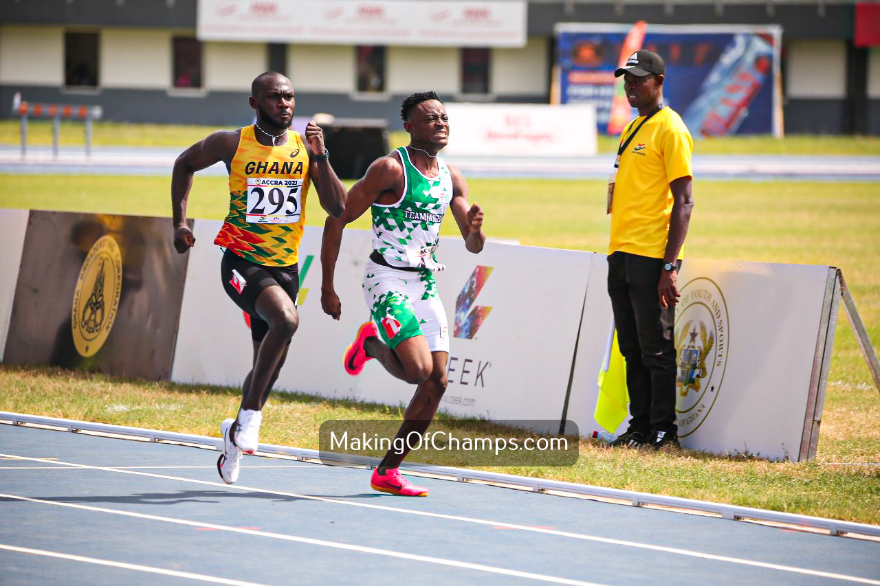 Accra2023:Benjamin Azamati , Barnabas Aggerh in 100m final